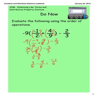 Combine and distribute stations