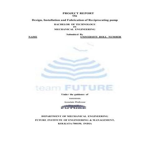 Reciprocating pump pdf