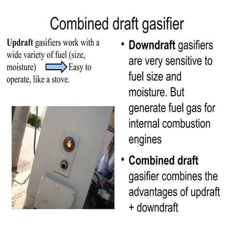 Combined draftgasifier