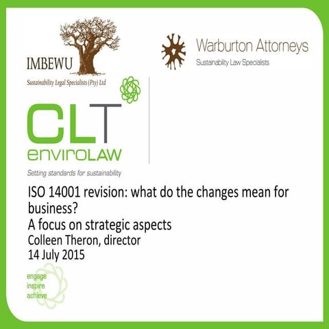What do the changes to ISO14001 mean for business? 