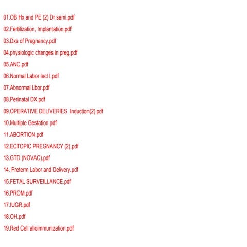 Combined Obstetrics pdf notes for midwifery