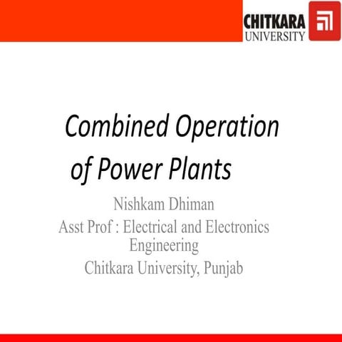Combined operation of power plants