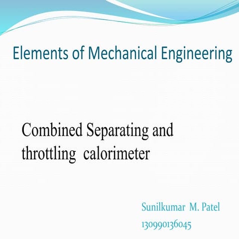 Combined separating and throttling  calorimeter