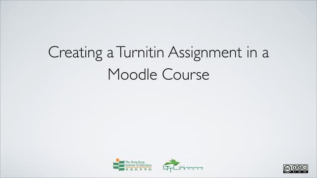 Create a Turnitin Assignment in a Moodle Course