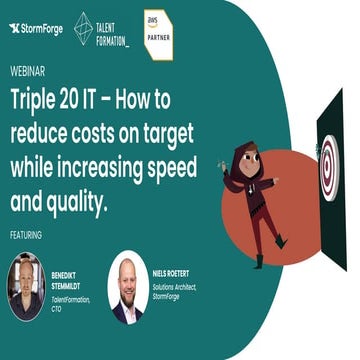 Triple 20 IT – How to reduce costs on target while increasing speed and quality