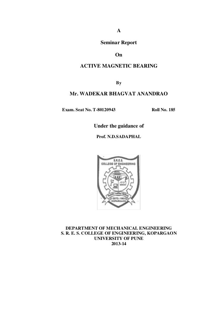 ACTIVE BEARING SEMINAR REPORT