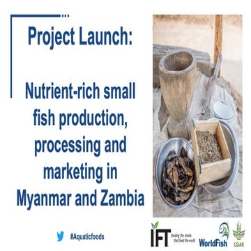 Project Launch: Nutrient-rich small fish production, processing and marketing...