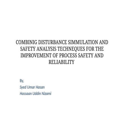 Combining Disturbance Simulation and Safety Analysis Techniques for ...