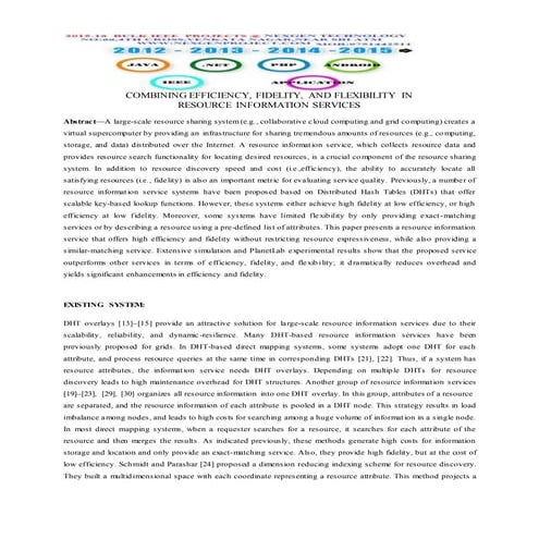  COMBINING EFFICIENCY, FIDELITY, AND FLEXIBILITY IN RESOURCE INFORMATION SERV...