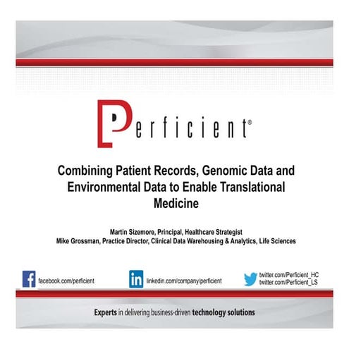 Combining Patient Records, Genomic Data and Environmental Data to Enable Tran...