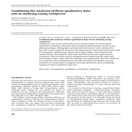 Combining the analysies of three qualitative data 