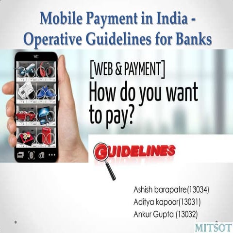 mobile payment in india   operative guidelines for