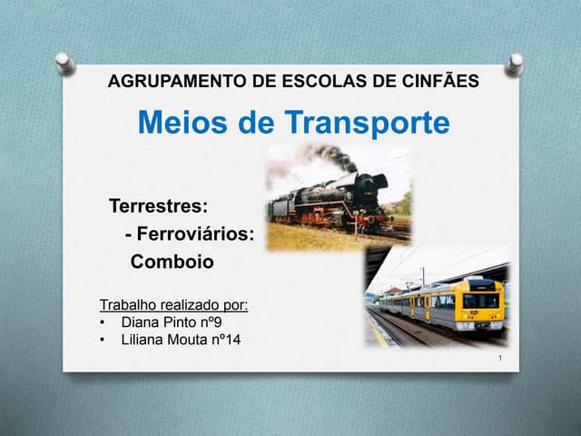 Transportes ferroviários - comboio