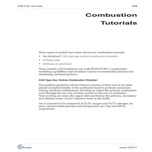 Combustion tutorial ( Eddy Break up Model) , CFD