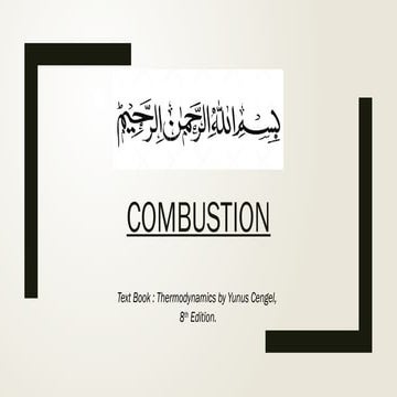 Combustion analysis basic concepts and strategy