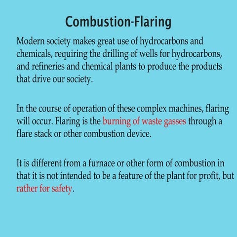 Combustion-flaring. By Vikrant D. Bute Asst. Prof. Dept of Environmental Science