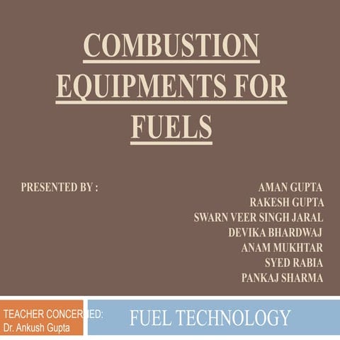 Combustion equipments for fuels (1)