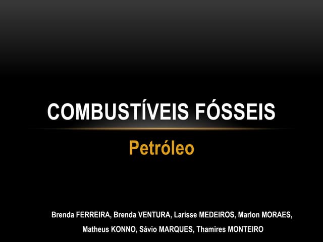 Combustíveis fósseis