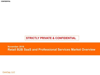 ComCap B2B SaaS and Services Overview