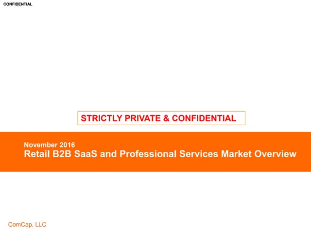 ComCap B2B SaaS and Services Overview