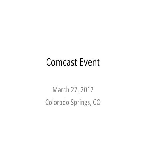 Comcast Event