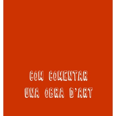 Com comentar una obra d'art