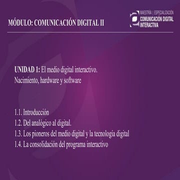Comunicación Digital II - Unidad 1