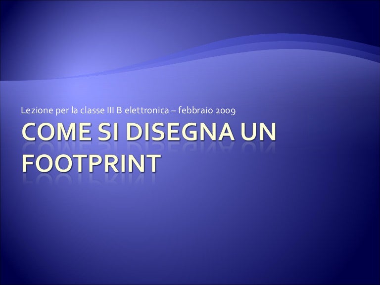 Come Si Disegna Un Footprint