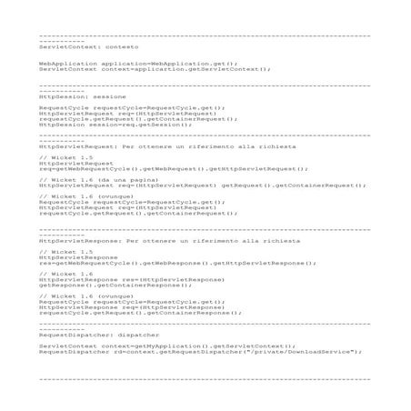 Come accedere agli oggetti web da una pagina wicket [sc]