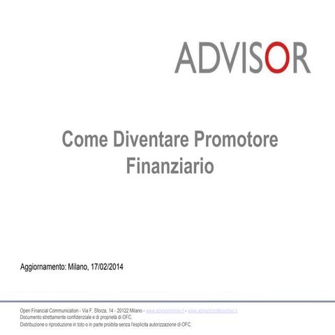 Come diventare Promotore Finanziario | PPT