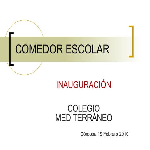 Inauguración Comedor Escolar