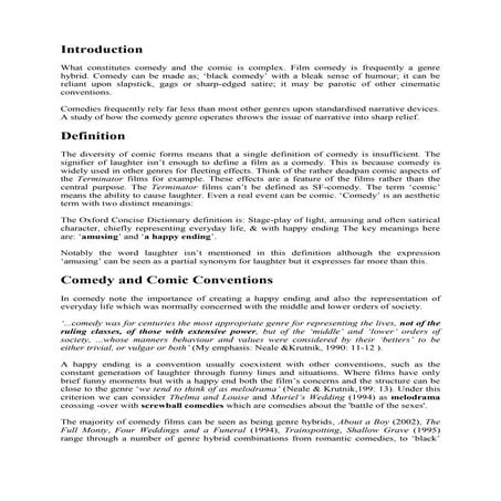 Comedy Conventions Essay.