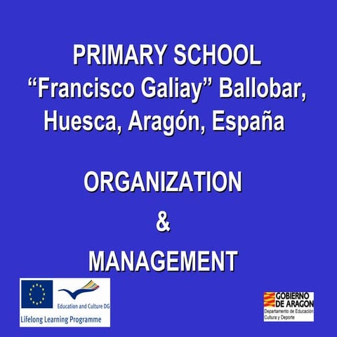 Primary School: " CEIP Francisco Galiay", in the town of Ballobar