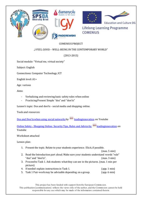 Comenius dos donts_online
