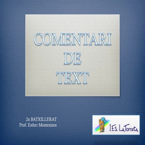 Comentari text (1a part). 2nBAT