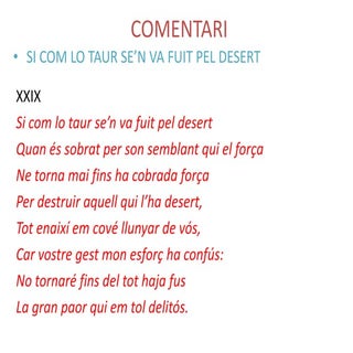 Comentari de com si lo taur