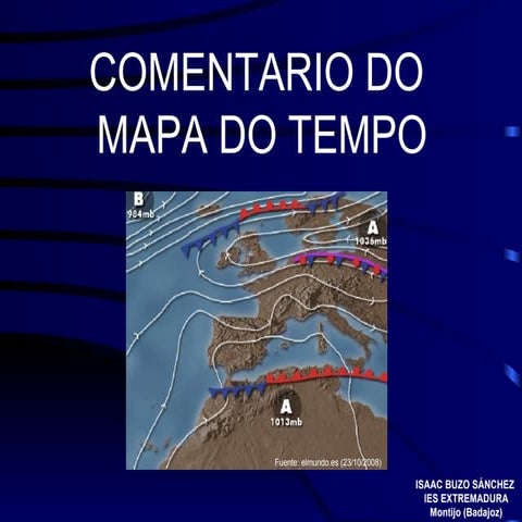 Comentario Del Mapa Del Tiempo