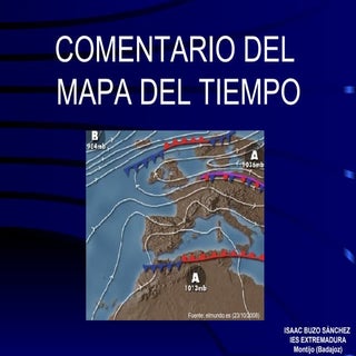 Comentario del mapa del tiempo