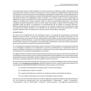 Comentario de texto: "El castellano...