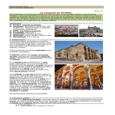 Comentario 12 mezquita córdoba