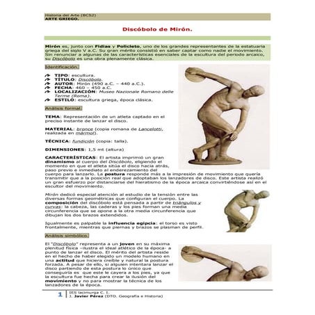 Comentario 6 discobolo miron