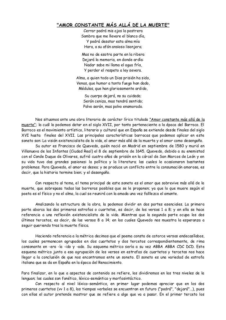 Muerte Constante Mas Alla Del Amor Analisis Pdf