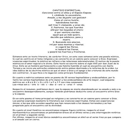 Comentario cantico espiritual