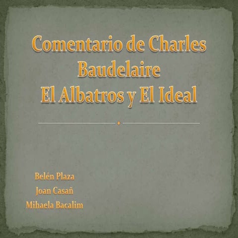 Comentario de charles baudelaire bien bien (2)