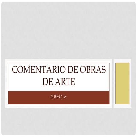 Comentario de obras de arte