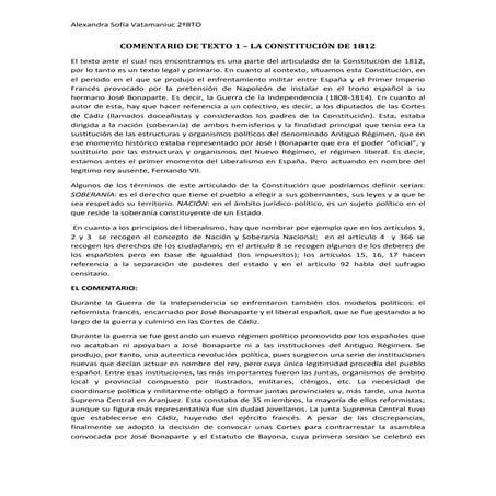 La Constitución de 1812 