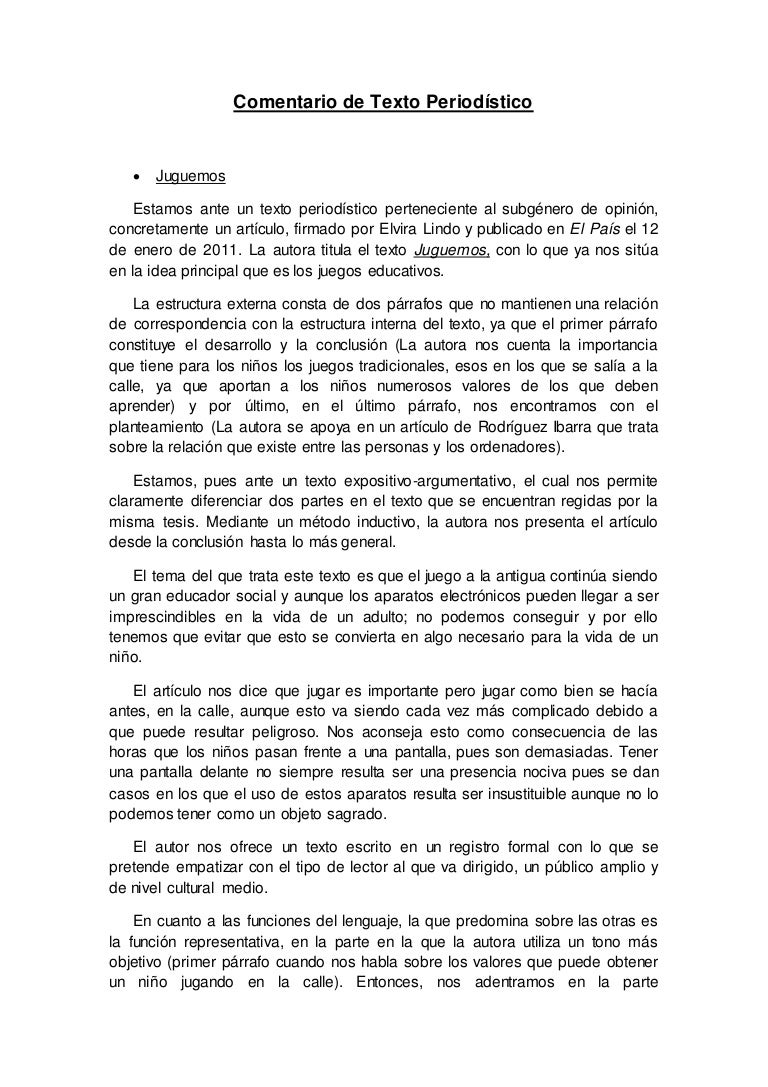 Ejemplo De Comentario De Texto Periodistico kulturaupice Ejemplo De Comentario De Texto Periodistico kulturaupice