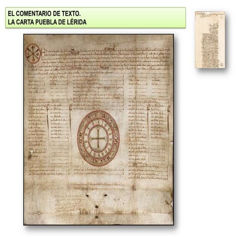 Comentario de texto sobre  la carta puebla de lérida  curso 2013 14