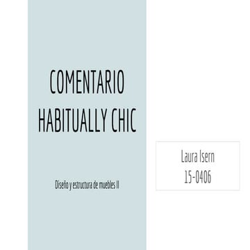 Comentario habitually chic