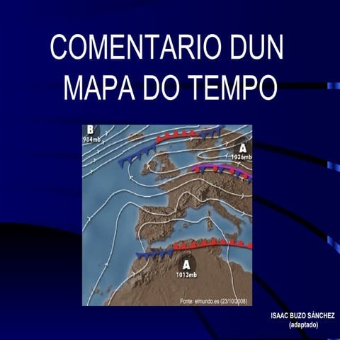Comentario dun mapa do tempo